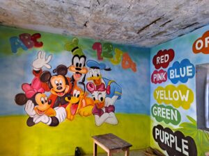 Colorful Wall Art Painting For Play School Classroom