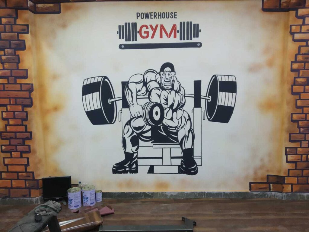 Painting On Gym Wall