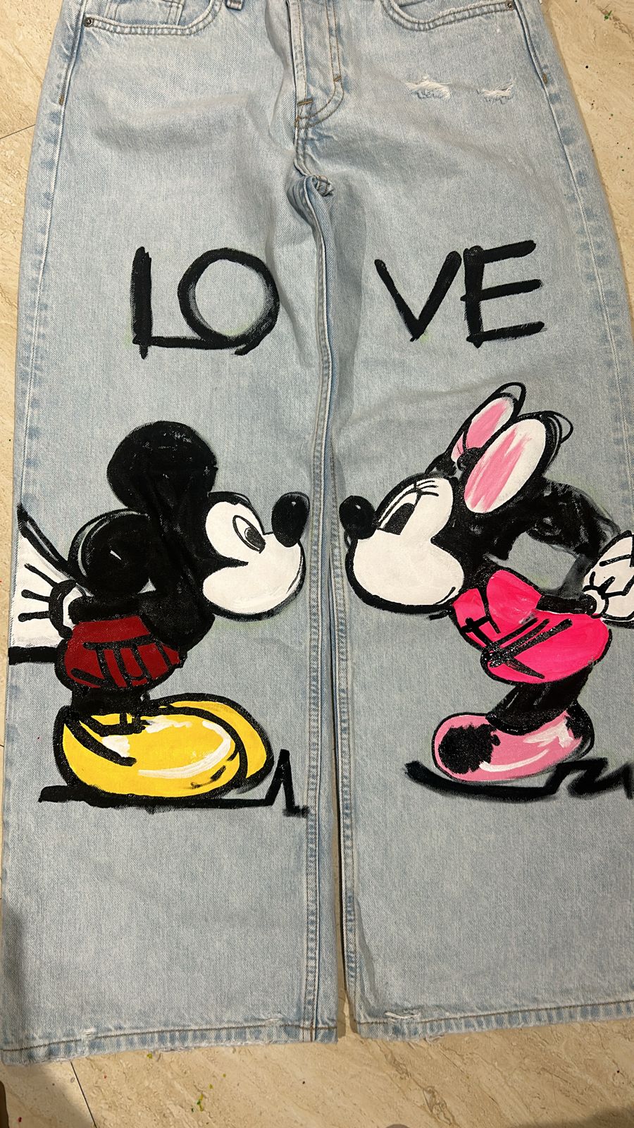 Painting On kids Trousers