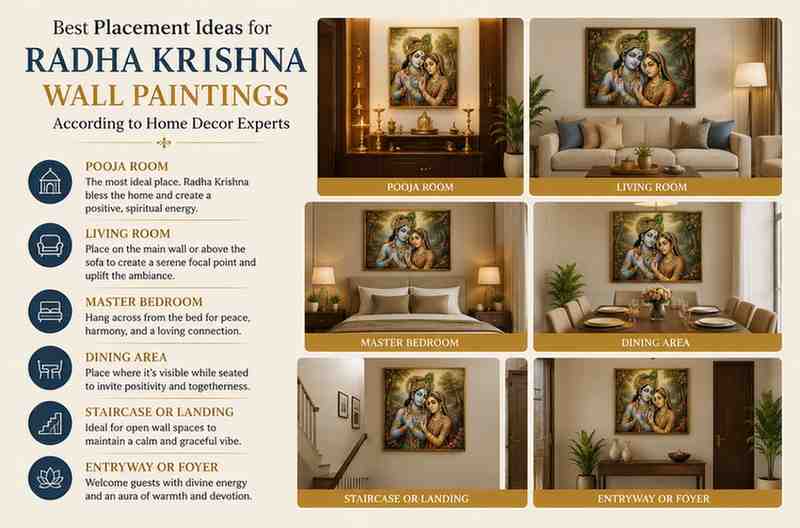 Best Placement Ideas for Radha Krishna Wall Paintings