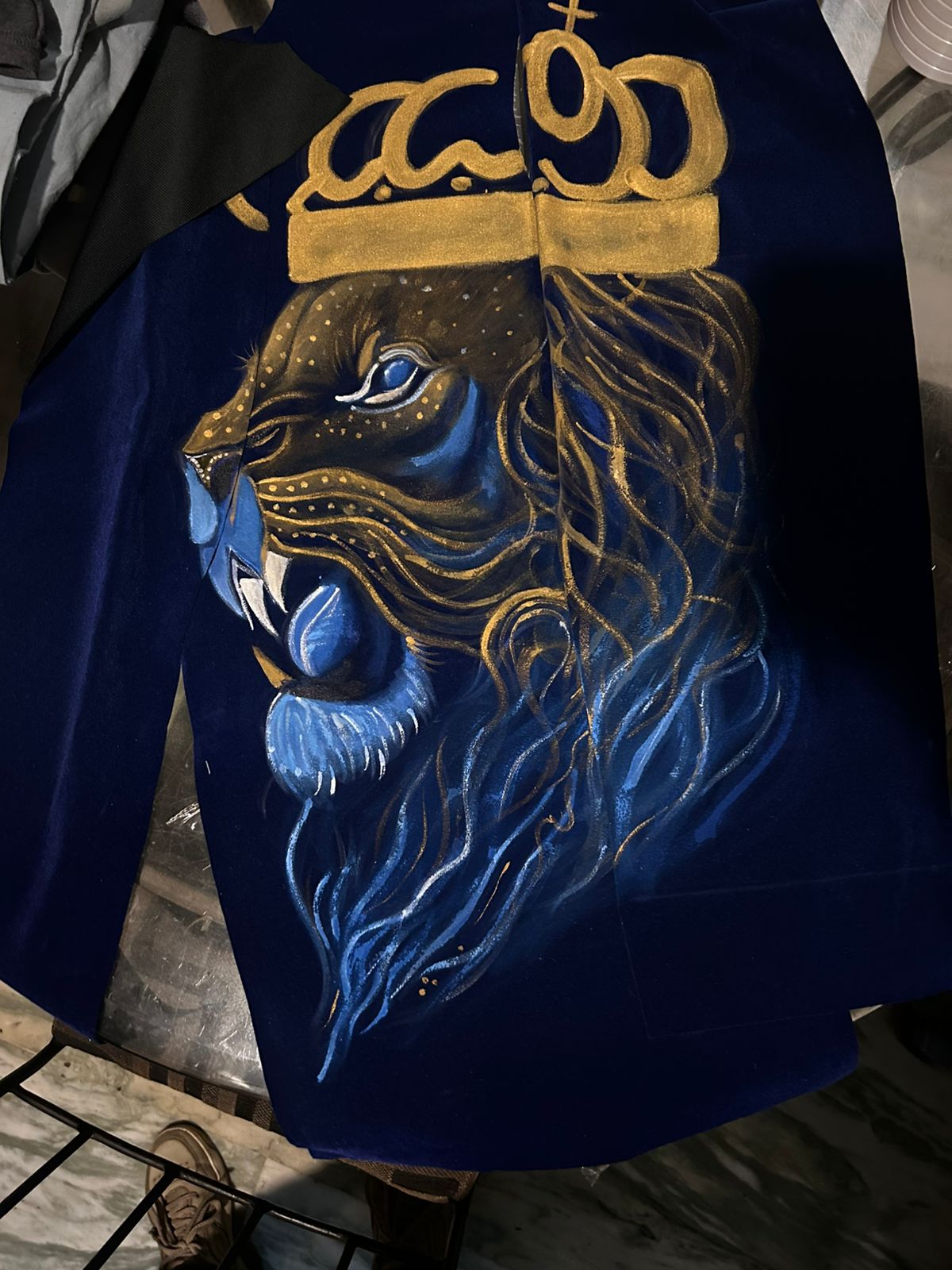 Lion Fabric Painting
