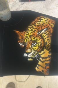 Leopard Fabric Painting